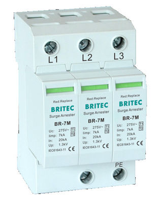 BR-7M 3P T1+T2 TÜV AC Überspannungshalter B+C Blitzschutz