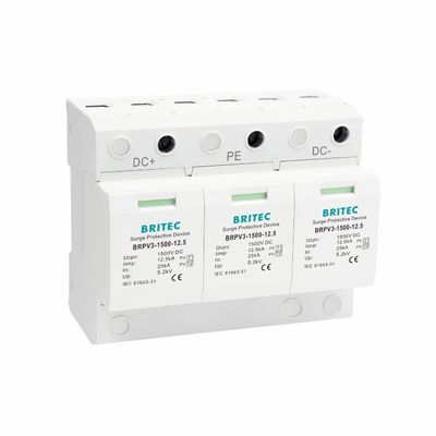 BRPV3-1500-12.5 Gleichspannung SPD 12,5ka PV-Überspannungshalter 1500V Gleichspannung SPD-Überspannungsschutz