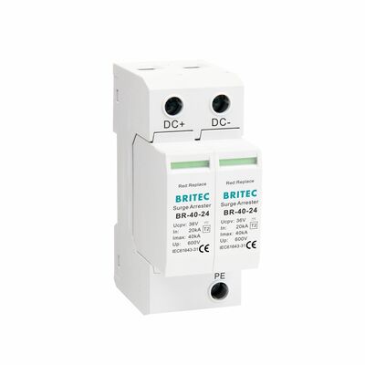 BR-40 24 Kamera DC Spd Überspannungsschutzvorrichtung Erdungsschutz Dc Spd Typ 2 Sicherheitsüberwachung DC Power Surge Protector