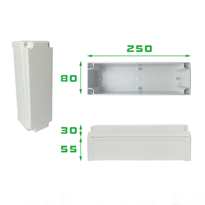 TY-8025085 Außenelektrische Anschlussboxen ABS Kunststoff Projekt IP66 Schnittstelle Schaltkasten