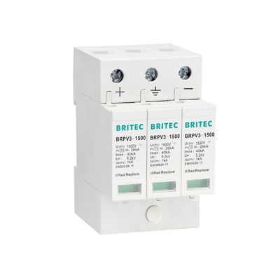 BRPV3-1000 Gleichstromüberspannungshalter Blitzdämpfer 1000V PV spd 3p Sonnenüberspannungsschutzgerät Dc Überspannungsschutzgerät Spd