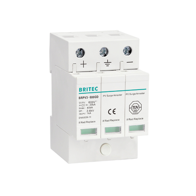 BRPV3-1000 Gleichstromüberspannungshalter Blitzdämpfer 1000V PV spd 3p Sonnenüberspannungsschutzgerät Dc Überspannungsschutzgerät Spd