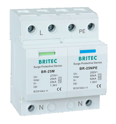 BR-25M 4P Typ 1 Überspannungsschutzgerät Blitzschutz Varistor SPD Blitzschutz Funkenlöscher