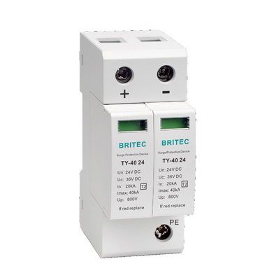 TY-20 24 SPD PV Überspannungsschutzvorrichtung Blitz 24 DC 36V DC spd Solarüberspannungshalter