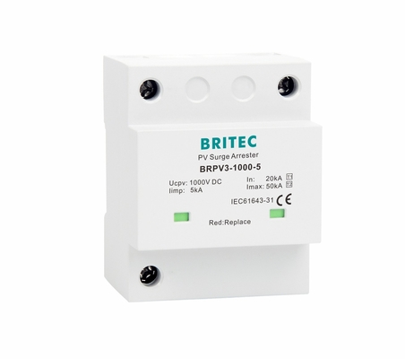 BRPV3-1000-5 T1 50kA Gleichstrom 1000V 5kA PV-Obergrenzschutzvorrichtung