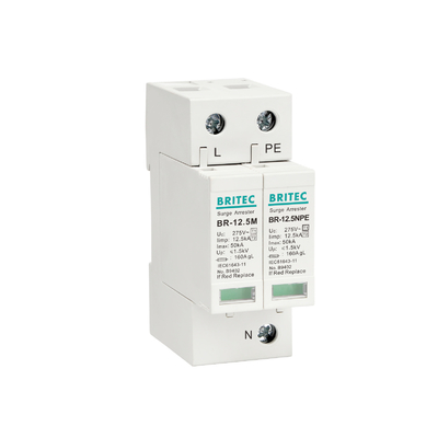 BR-12.5M 1P+1 Elektrische Ausrüstung 50kA 275v T1+T2 Überspannungshalter Überspannungsschutzvorrichtung Niederspannungsschutzvorrichtung