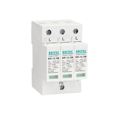 BR-12.5M 1P+1 Elektrische Ausrüstung 50kA 275v T1+T2 Überspannungshalter Überspannungsschutzvorrichtung Niederspannungsschutzvorrichtung
