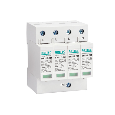 BR-12.5M 1P+1 Elektrische Ausrüstung 50kA 275v T1+T2 Überspannungshalter Überspannungsschutzvorrichtung Niederspannungsschutzvorrichtung