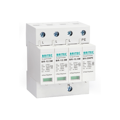 BR-12.5M 1P+1 Elektrische Ausrüstung 50kA 275v T1+T2 Überspannungshalter Überspannungsschutzvorrichtung Niederspannungsschutzvorrichtung