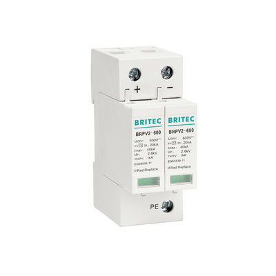 BRPV2-600 2 Mod 600V Photovoltaik Spd DC Überspannungsschutzvorrichtung Solarspd dc600v PV-Überspannungshalter