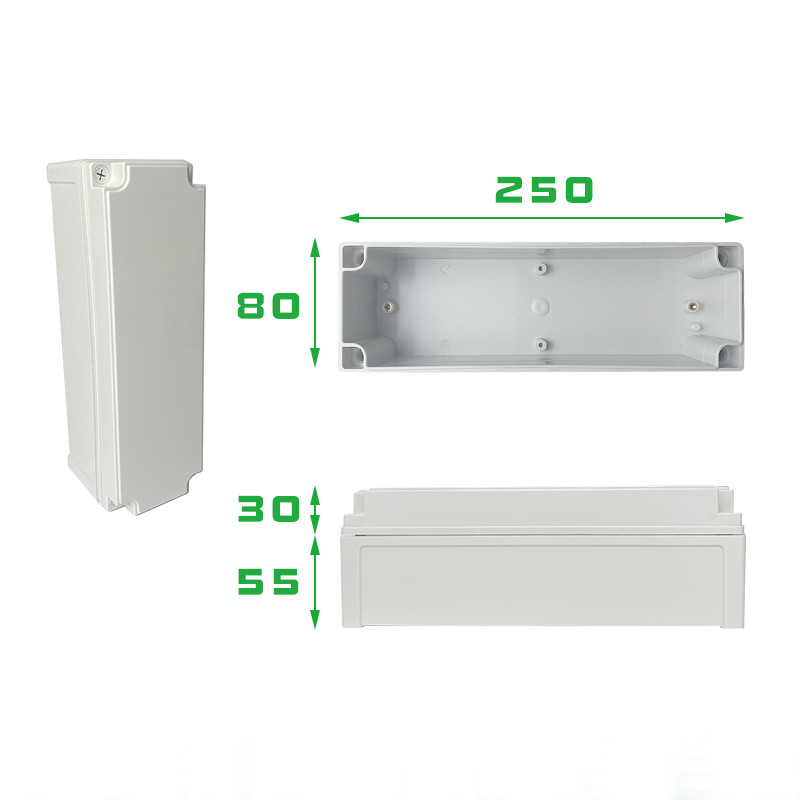 TY-8025085 Außenelektrische Anschlussboxen ABS Kunststoff Projekt IP66 Schnittstelle Schaltkasten