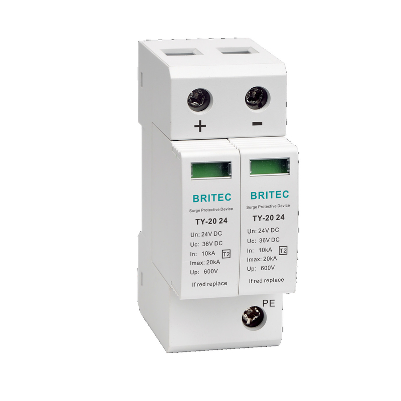 TY-20 24 SPD PV Überspannungsschutzvorrichtung Blitz 24 DC 36V DC spd Solarüberspannungshalter