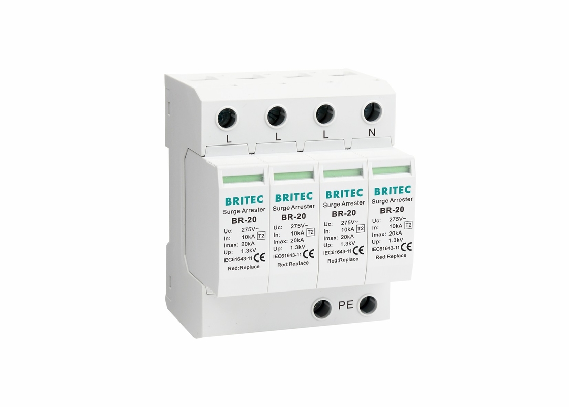 AC 4P Typ 2 20kA Blitzschutzgerät für das gesamte Haus