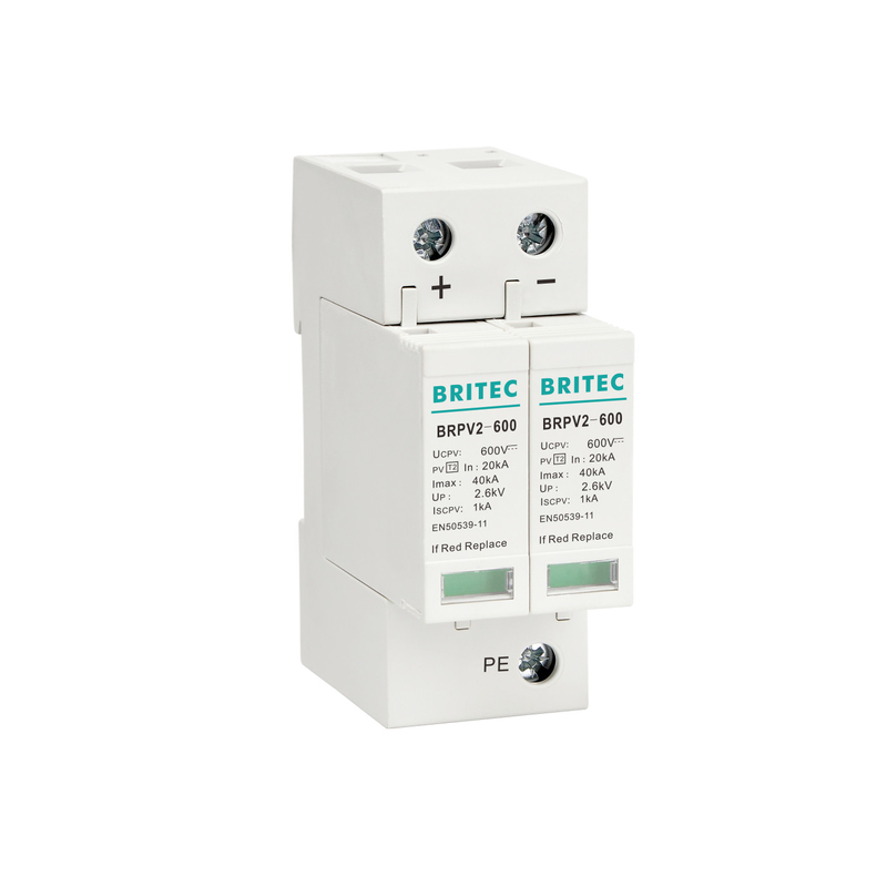 BRPV2-600 2 Mod 600V Photovoltaik Spd DC Überspannungsschutzvorrichtung Solarspd dc600v PV-Überspannungshalter
