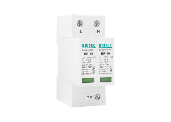 2P Einphasen-Schutzvorrichtung Typ 2 Wechselstromüberspannungssperre Blitzüberspannungssperre