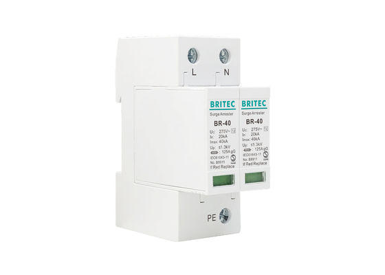 Hutschiene-Überspannungsschutz der Überspannungsschutz-Klassen-II Imax 40kA 2P 20-40kA über Spannung SPD