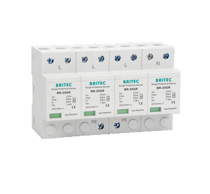 BR-25GR 4P Klasse I Typ 1 Überspannung Überspannungshalter SPD Donner Schützer Funkenöffnung spd Typ1 4p ac spd Überspannungsschutz