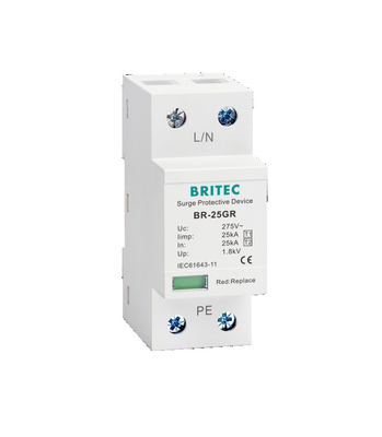 BR-25GR 4P Klasse I Typ 1 Überspannung Überspannungshalter SPD Donner Schützer Funkenöffnung spd Typ1 4p ac spd Überspannungsschutz