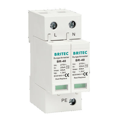 BR-40 4P 40kA 4 Pole 3 Phase tuv ac Überspannungshalter Überspannung Absorber Schutz spd 275v Blitzschutz