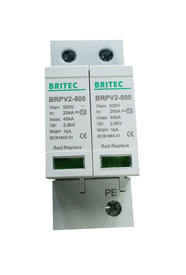 600V Typ 2 / Klasse II PV-Spannungshalter mit thermoplastischem Material zum Blitzschutz