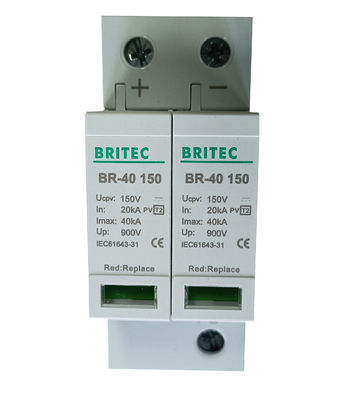 600V Typ 2 / Klasse II PV-Spannungshalter mit thermoplastischem Material zum Blitzschutz