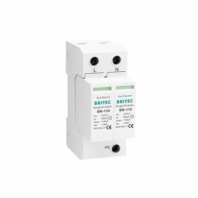 BR-110 4P OEM Typ 2 Überspannungsschutz 275v Überspannungsschutzvorrichtung SPD-Varistor-Arrester 4-poliger Überspannungsschutzvorrichtung