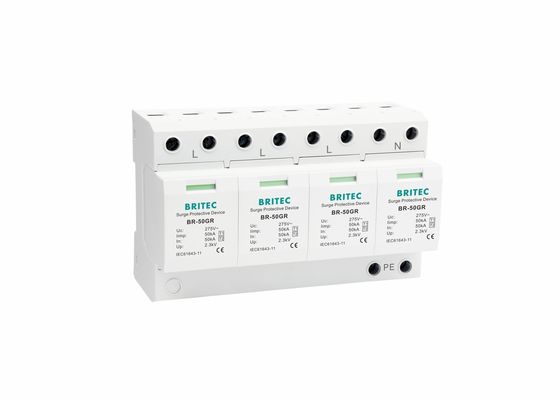 Wechselstrom-Überspannungsschutz 3 industrieller Überspannungsschutz der Phasen-IEC61643 BR-50GR