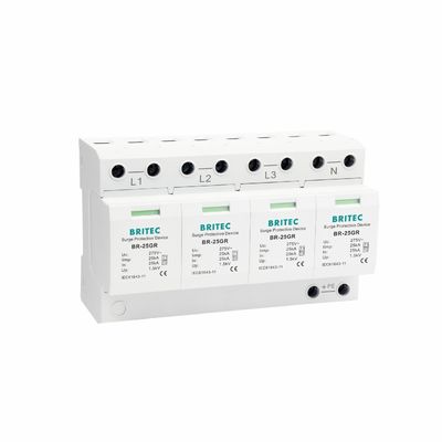 BR-25GR 3P+1 Typ 1 Überspannungsschutzvorrichtung 3-phasige Leistungsüberspannungsschutzvorrichtung SPD Donner-Arrester Funkenöffnungspd Steckverbinder-Überspannungsschutzvorrichtung Elektrische Spd