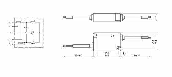 BRLED-08ASC-10 Überspannungsschutz für LED-Schutz 10kv spd LED-Außenbeleuchtung 275v Led-Überspannungsschutz