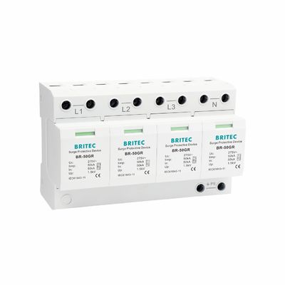 TÜV BR-50GR 5kA Typ 1 Überspannungsschutzgerät 3-Phasen-SPD Typ 1 Blitzableiter Transient Voltage Surge Suppression