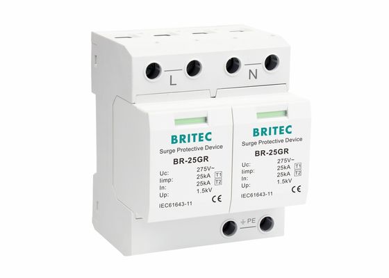 25 kA Einphasige IP20 Typ 1 Überspannungsschutzvorrichtung Überspannungsschutz