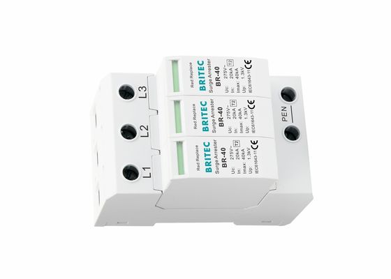 IEC 61643 Klasse II 3P Steckvorrichtung Typ 2 SPD 40kA Überspannungsschutz für Blitzschutz