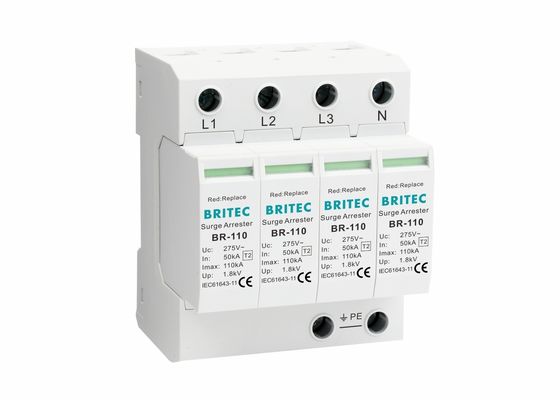 3 Phase 110ka Elektrische Überspannungsschutzvorrichtung Typ 2 AC-Überspannungsschutz