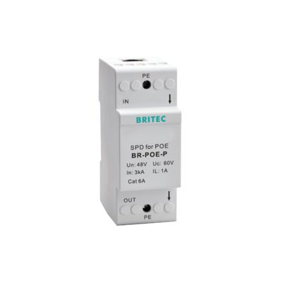 BR-POE-M POE-Kamera Signalüberspannungsschutz Netzwerküberspannungsschutz RJ45 Überspannungsschutz POE Blitzschutz RJ45 Blitzschutz Cat6 Leitungsschutz / LAN / kompakt / RJ45