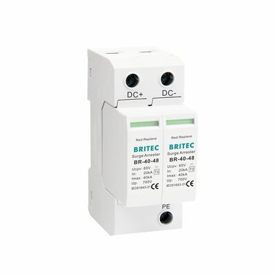 BR-40 24 Kamera DC Spd Überspannungsschutzvorrichtung Erdungsschutz Dc Spd Typ 2 Sicherheitsüberwachung DC Power Surge Protector