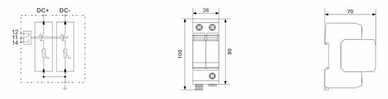 BR-40 24 Kamera DC Spd Überspannungsschutzvorrichtung Erdungsschutz Dc Spd Typ 2 Sicherheitsüberwachung DC Power Surge Protector