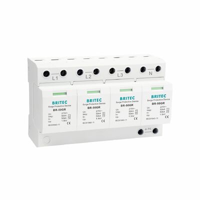 BR-50GR 3+1 OEM ODM Funkenöffnung 50ka Überspannungsschutzvorrichtung Niederspannung Elektrische Klasse 1 Überspannungshalter Typ 1 spd Überspannungsschutzvorrichtungen Typ 1 SPD Niederspannung LV elektrisches Verteilnetz