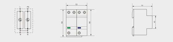 BR-50GR 440 1+1 Überspannungsschutzgerät AC T1 Überspannungsschutzgerät 440V Funkenstrecke SPD