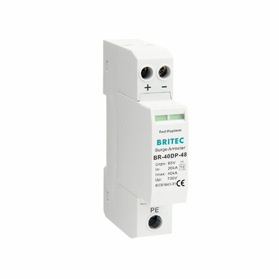 BR-40DP 48 Typ 2 DC 48V SPD 40kA Überspannungsschutzgerät mit thermoplastischem UL94-V0 Gehäuse