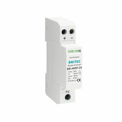 BR-40DP 24 Gleichspannungsüberspannungsschutzvorrichtung mit 40KA-Überspannungsschutz, IP20-Schutz und 600V-Spannungsbewertung