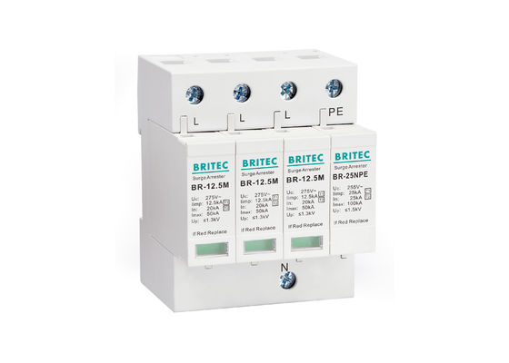 Wohnung Überspannungsschutzes B+C Thermalplastic SPD Iimp 12.5kA T1+T2