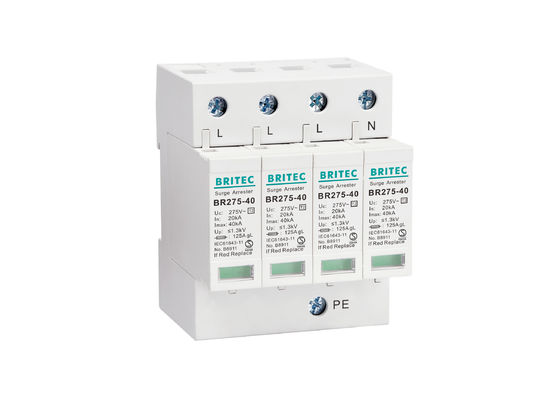 40kA Dreiphasen-elektrischer Hersteller Plastic Thunder Arrester Wechselstroms SPD