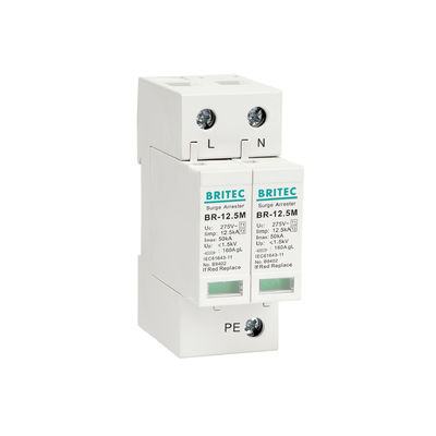 BRITEC BR-12.5M 2P 12,5 kA einphasiger SPD-Blitzableiter, Überspannungsschutzgerät, Donnerschutz