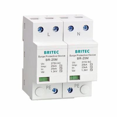 BRITEC BR-12.5M 3P Typ 1 12,5kA 3-Phasen-Überspannungsschutzgerät SPD-Ableiter 12,5kA Überspannungsunterdrücker Industrieller Überspannungs- und Blitzschutz