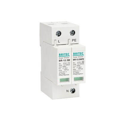 BRITEC BR-12.5M 3P+1 Überspannungsschutz 275v Blitzhalter Klasse I+II