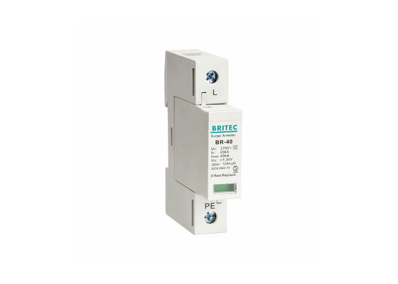 Blitzableiter-Lärm-Schienen-Antiblitz-Stromsystem IEC61643 SPD 40kA 1P