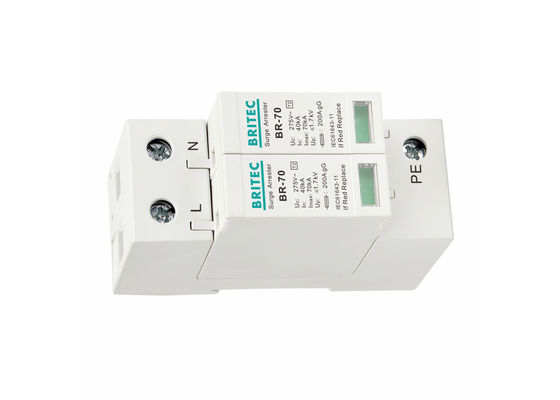 70kA Typ 2 Überspannungsschutzgerät für DIN-Schienenmontage, Überspannungsableiter, konform mit IEC 61643-11