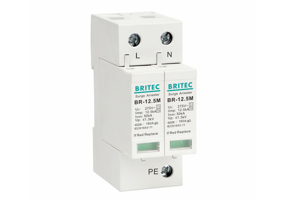 Din Rail Steckschutzvorrichtung Klasse I+II mit 12,5 kA Blitzschutz