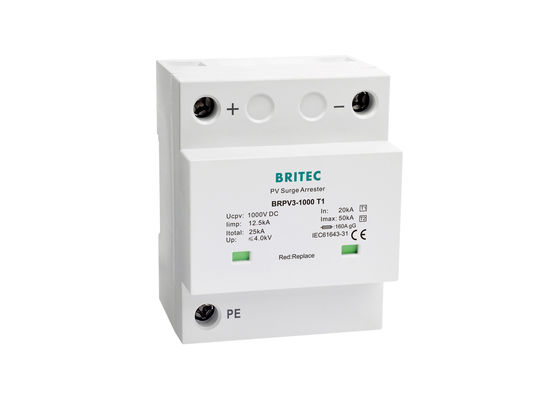 BRPV3 T1 Blitz-PV-Spannungshalter 10 / 350 μs Blitzimpulsstrom