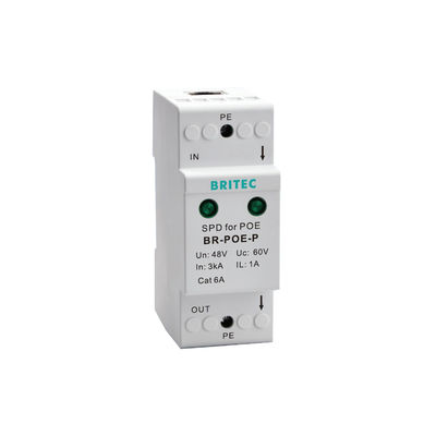 BR-POE-M RJ45 POE Ethernet Datenüberspannungsschutzgeräte POE Blitzschutz Netzwerk POE Stromversorgung RJ45 Überspannungsschutz NET 6 POE Überspannungsschutz